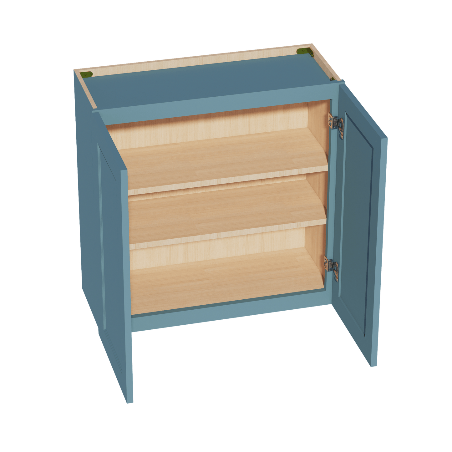 TG - W3030: Soft Green Shaker 30"W x 30"H 2 Doors & 2 Shelves Standard Wall Cabinet - NextCabinets