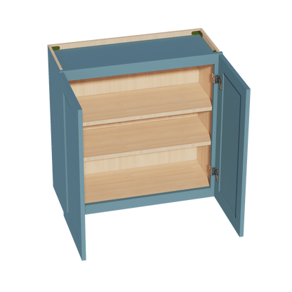 TG - W3030: Soft Green Shaker 30"W x 30"H 2 Doors & 2 Shelves Standard Wall Cabinet - NextCabinets