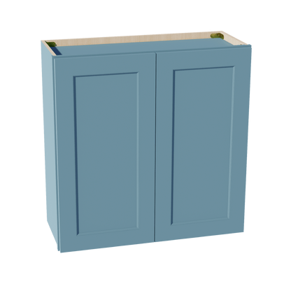TG - W3030: Soft Green Shaker 30"W x 30"H 2 Doors & 2 Shelves Standard Wall Cabinet - NextCabinets