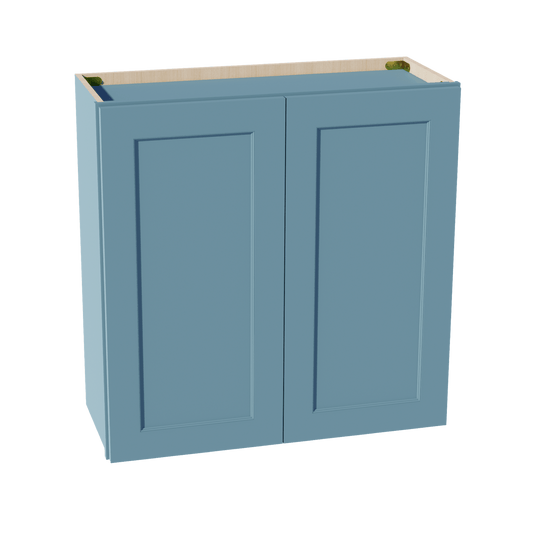 TG - W3030: Soft Green Shaker 30"W x 30"H 2 Doors & 2 Shelves Standard Wall Cabinet - NextCabinets