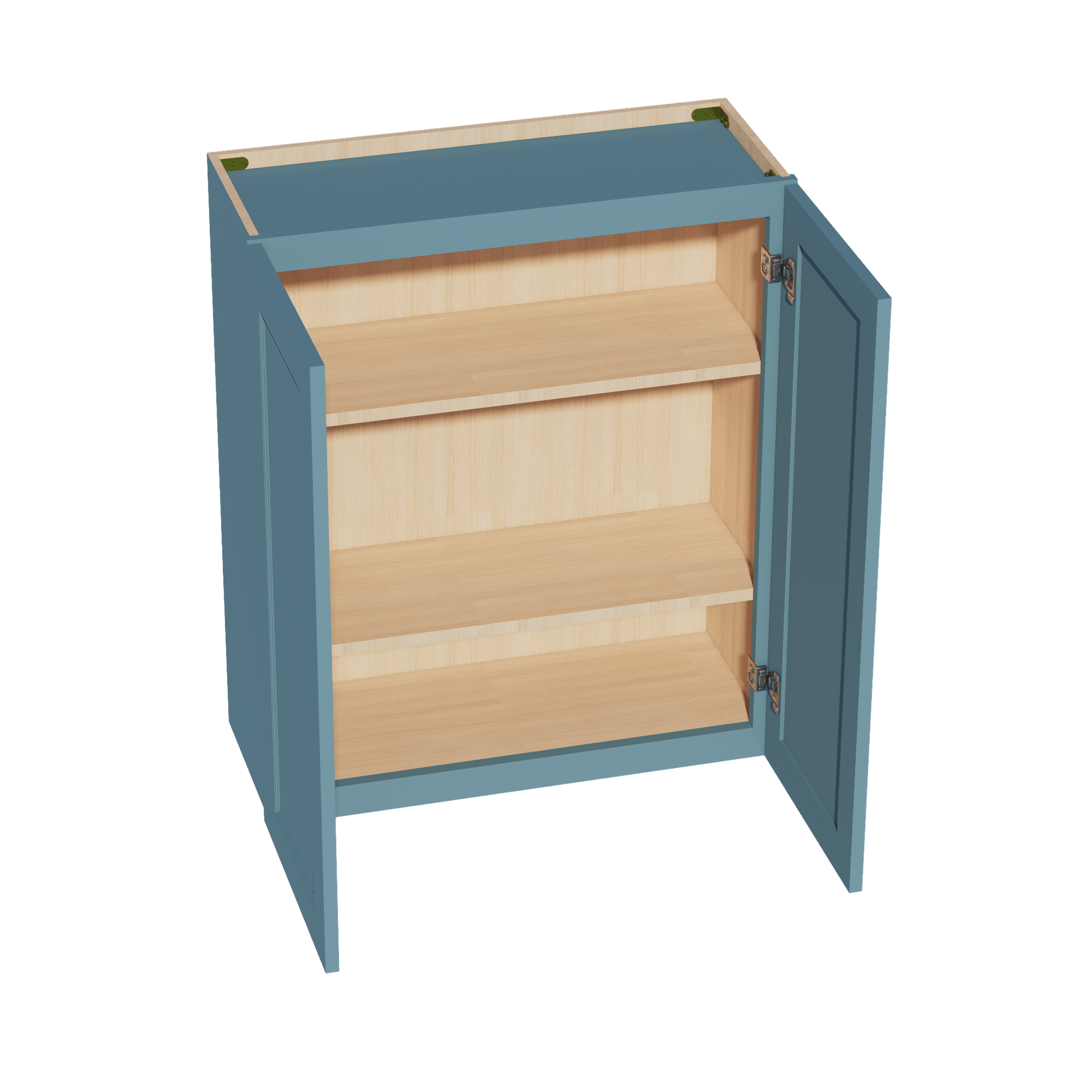 TG - W3036: Soft Green Shaker 30"W x 36"H 2 Doors & 2 Shelves Standard Wall Cabinet - NextCabinets