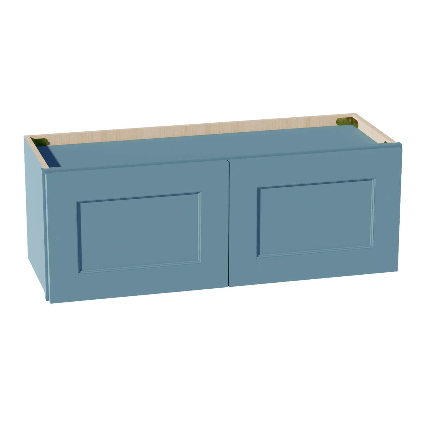 TG - W3312: Soft Green Shaker 33"W x 12"H 2 Doors Standard Wall Bridge Cabinet - NextCabinets