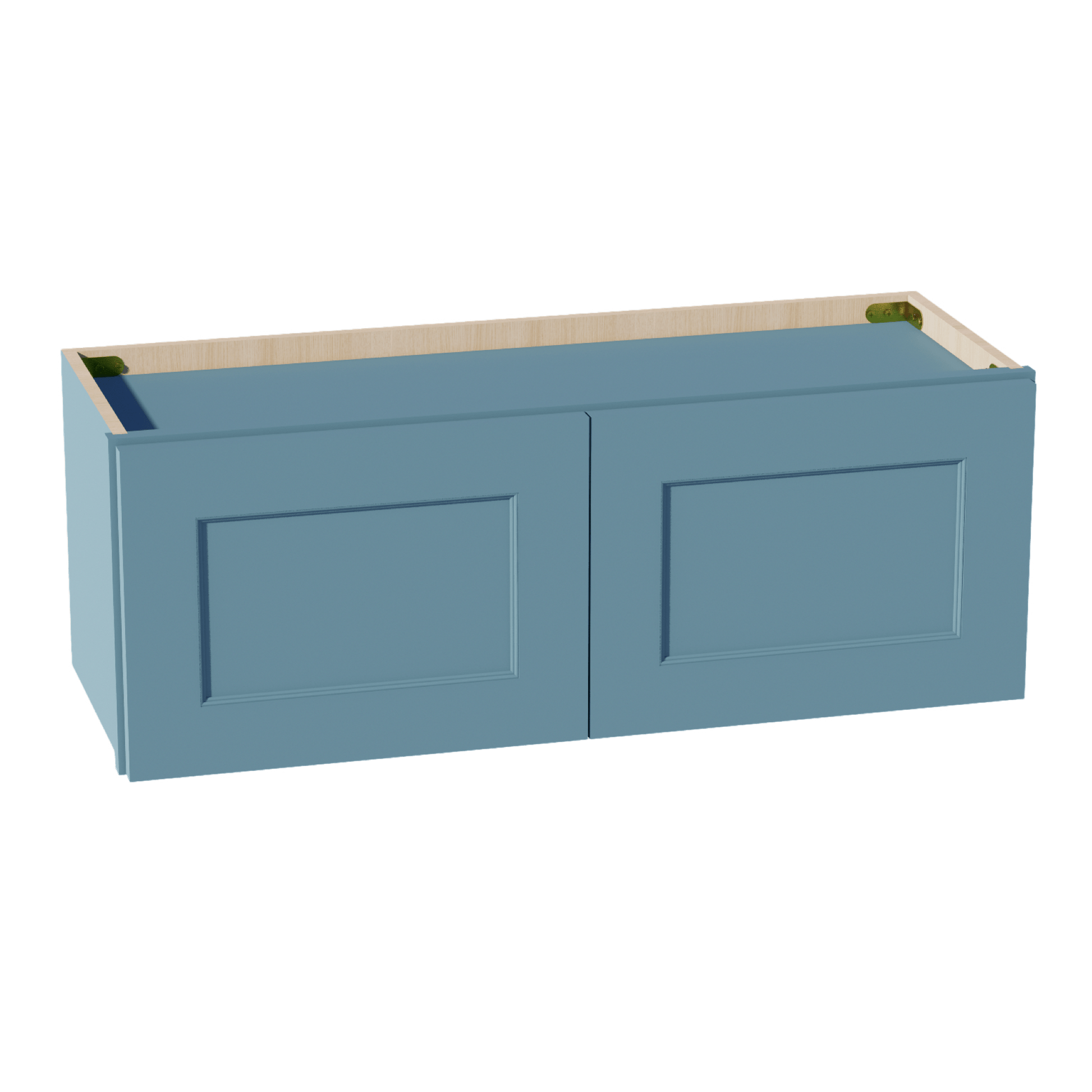 TG - W3312: Soft Green Shaker 33"W x 12"H 2 Doors Standard Wall Bridge Cabinet - NextCabinets