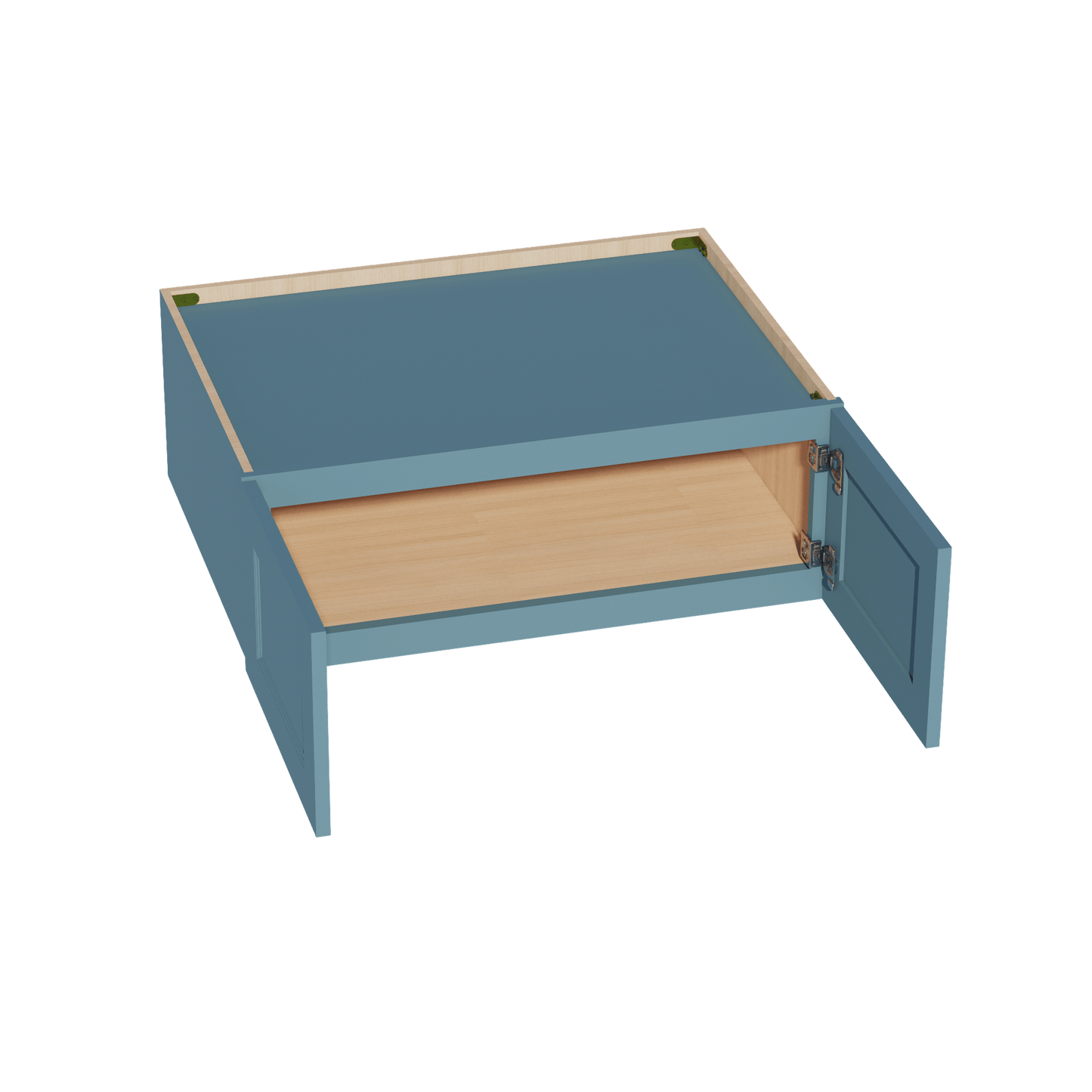 TG - W331224: Soft Green Shaker 33"W x 12"H x 24"D 2 Doors Standard Bridge Wall Cabinet - NextCabinets