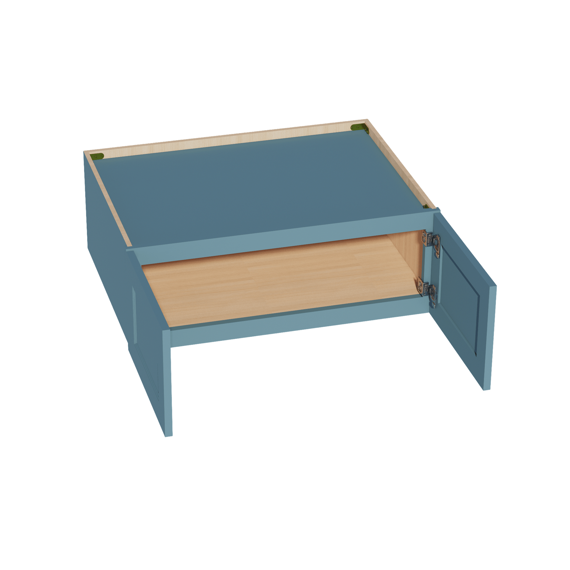 TG - W331224: Soft Green Shaker 33"W x 12"H x 24"D 2 Doors Standard Bridge Wall Cabinet - NextCabinets