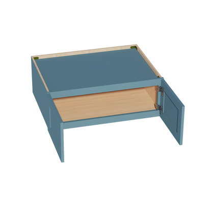 TG - W331224: Soft Green Shaker 33"W x 12"H x 24"D 2 Doors Standard Bridge Wall Cabinet - NextCabinets