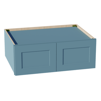 TG - W331224: Soft Green Shaker 33"W x 12"H x 24"D 2 Doors Standard Bridge Wall Cabinet - NextCabinets