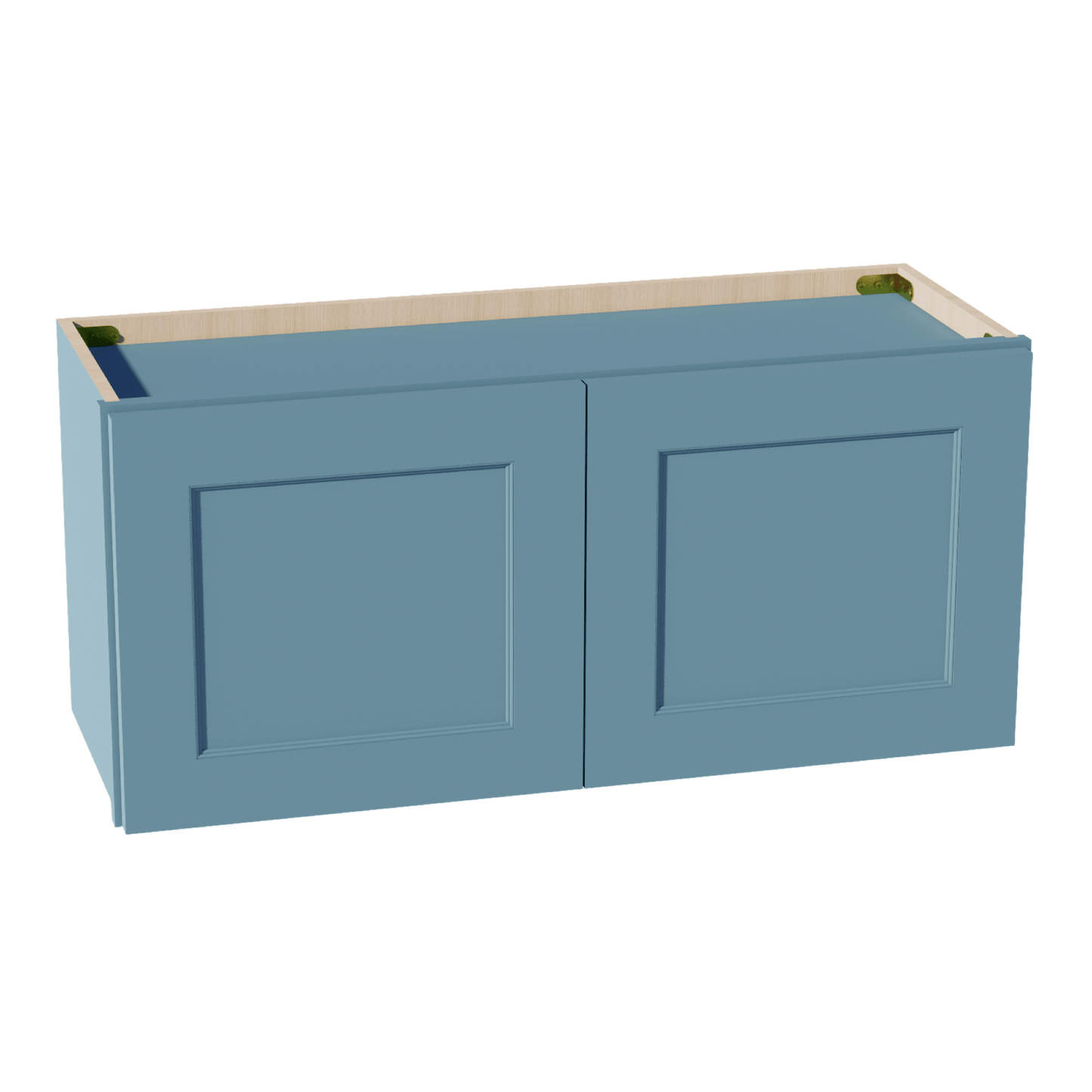 TG - W3315: Soft Green Shaker 33"W x 15"H 2 Doors Standard Wall Bridge Cabinet - NextCabinets