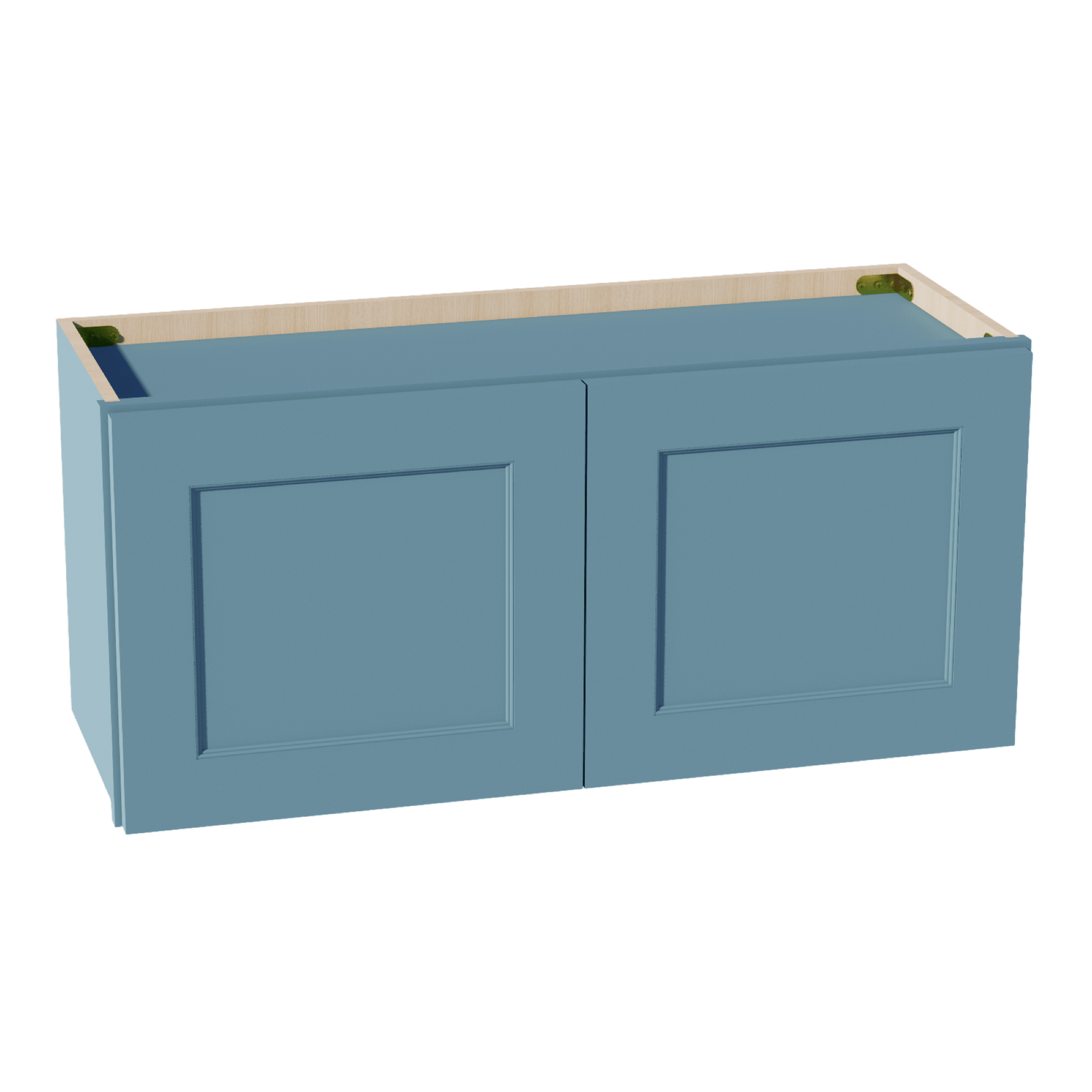 TG - W3315: Soft Green Shaker 33"W x 15"H 2 Doors Standard Wall Bridge Cabinet - NextCabinets