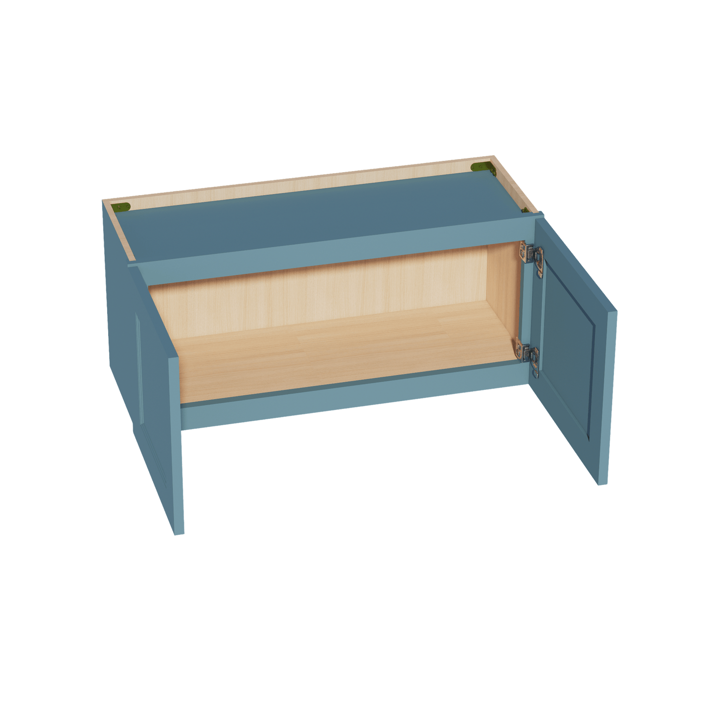 TG - W3315: Soft Green Shaker 33"W x 15"H 2 Doors Standard Wall Bridge Cabinet - NextCabinets