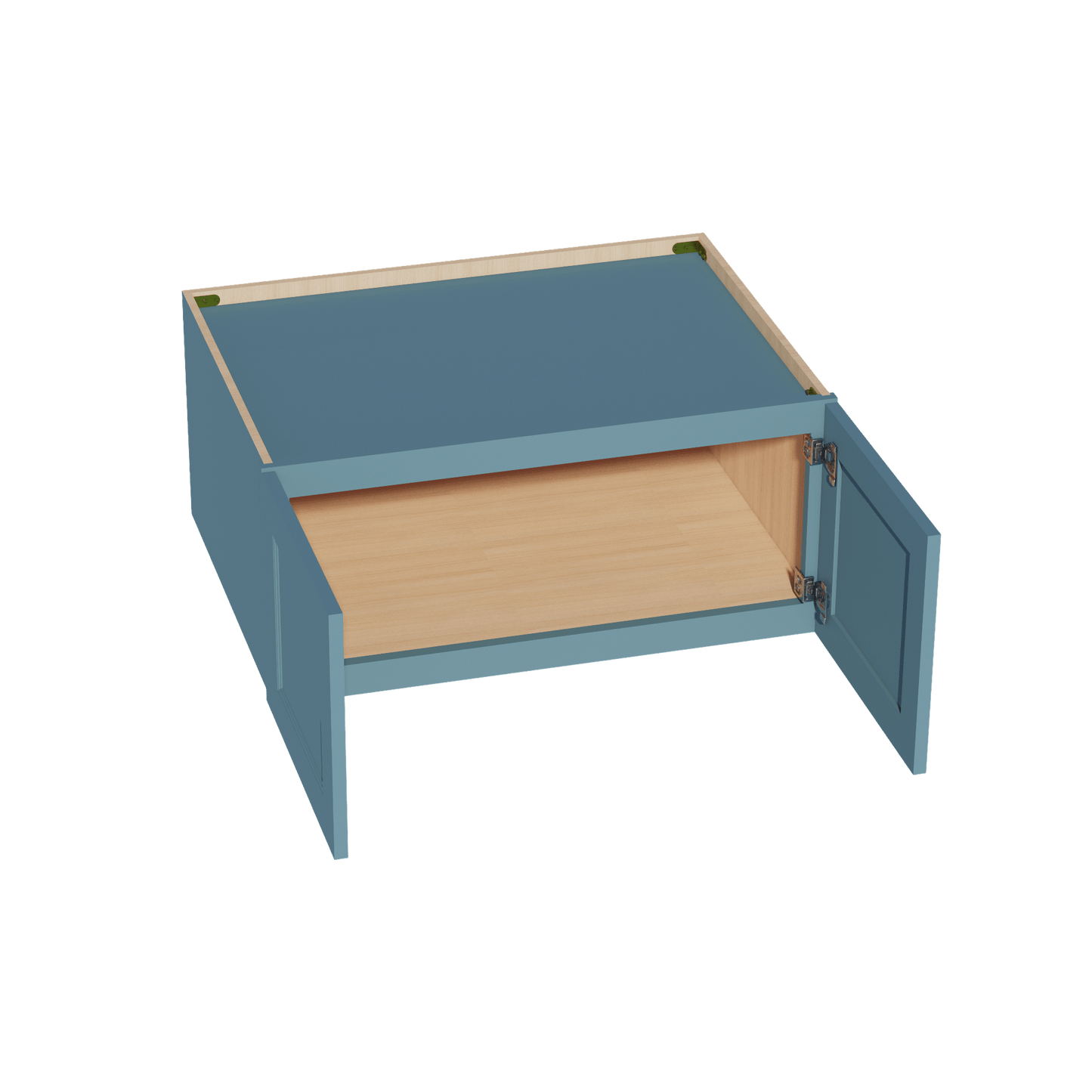 TG - W331524: Soft Green Shaker 33"W x 15"H x 24"D 2 Doors Standard Bridge Wall Cabinet - NextCabinets