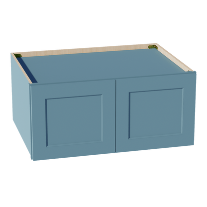 TG - W331524: Soft Green Shaker 33"W x 15"H x 24"D 2 Doors Standard Bridge Wall Cabinet - NextCabinets