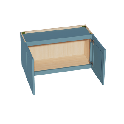 TG - W3318: Soft Green Shaker 33"W x 18"H 2 Doors Standard Wall Bridge Cabinet - NextCabinets