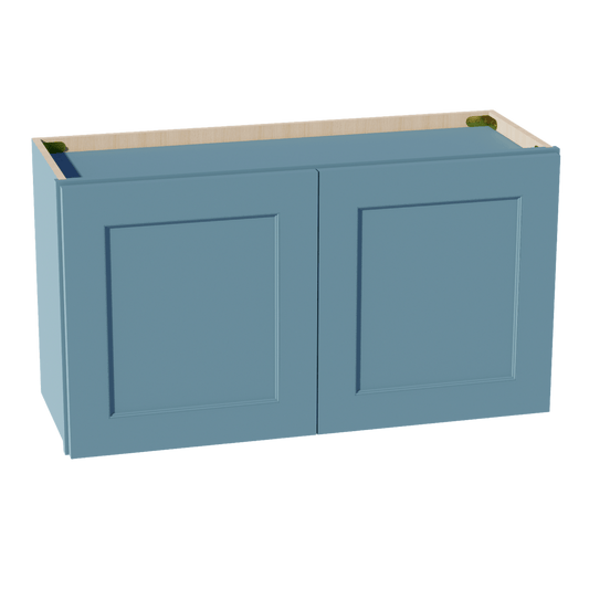 TG - W3318: Soft Green Shaker 33"W x 18"H 2 Doors Standard Wall Bridge Cabinet - NextCabinets