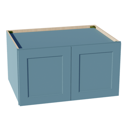 TG - W331824: Soft Green Shaker 33"W x 18"H x 24"D 2 Doors Standard Bridge Wall Cabinet - NextCabinets