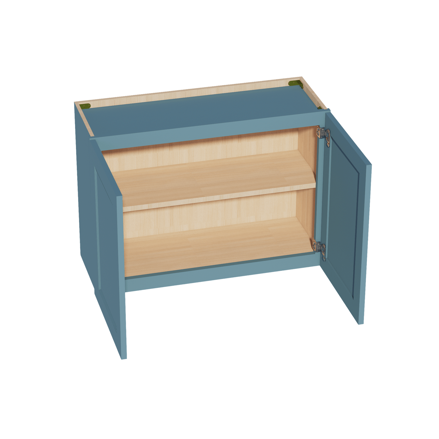 TG - W3324: Soft Green Shaker 33"W x 24"H 2 Doors Standard Wall Bridge Cabinet - NextCabinets