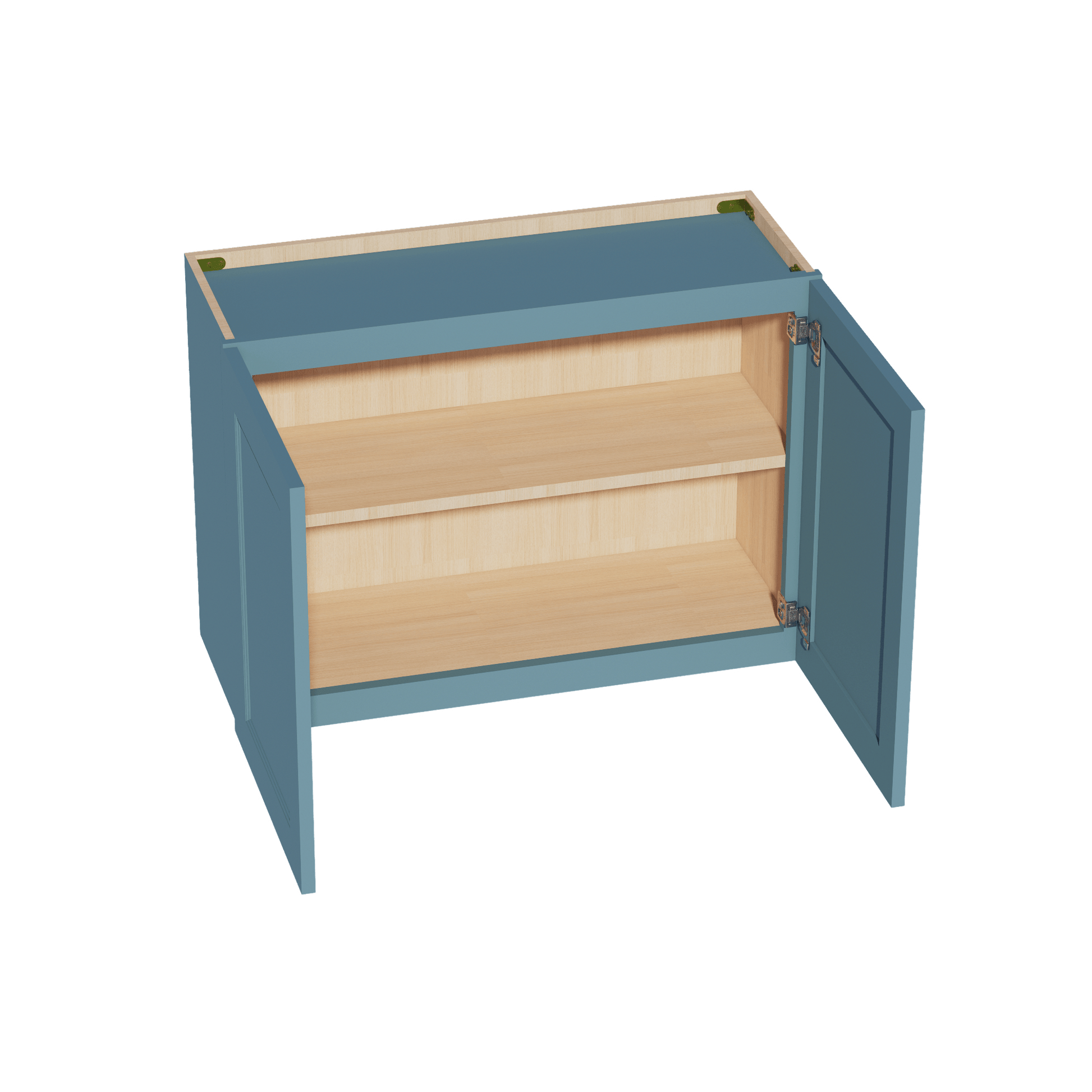 TG - W3324: Soft Green Shaker 33"W x 24"H 2 Doors Standard Wall Bridge Cabinet - NextCabinets