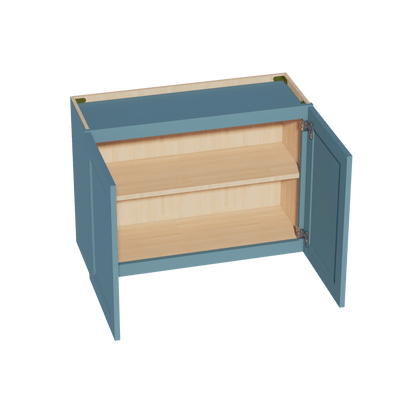 TG - W3324: Soft Green Shaker 33"W x 24"H 2 Doors Standard Wall Bridge Cabinet - NextCabinets