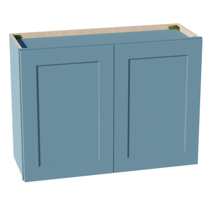 TG - W3324: Soft Green Shaker 33"W x 24"H 2 Doors Standard Wall Bridge Cabinet - NextCabinets