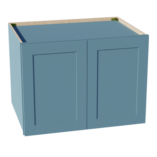TG - W332424: Soft Green Shaker 33"W x 24"H x 24"D 2 Doors & 1 Shelf Standard Bridge Wall Cabinet - NextCabinets