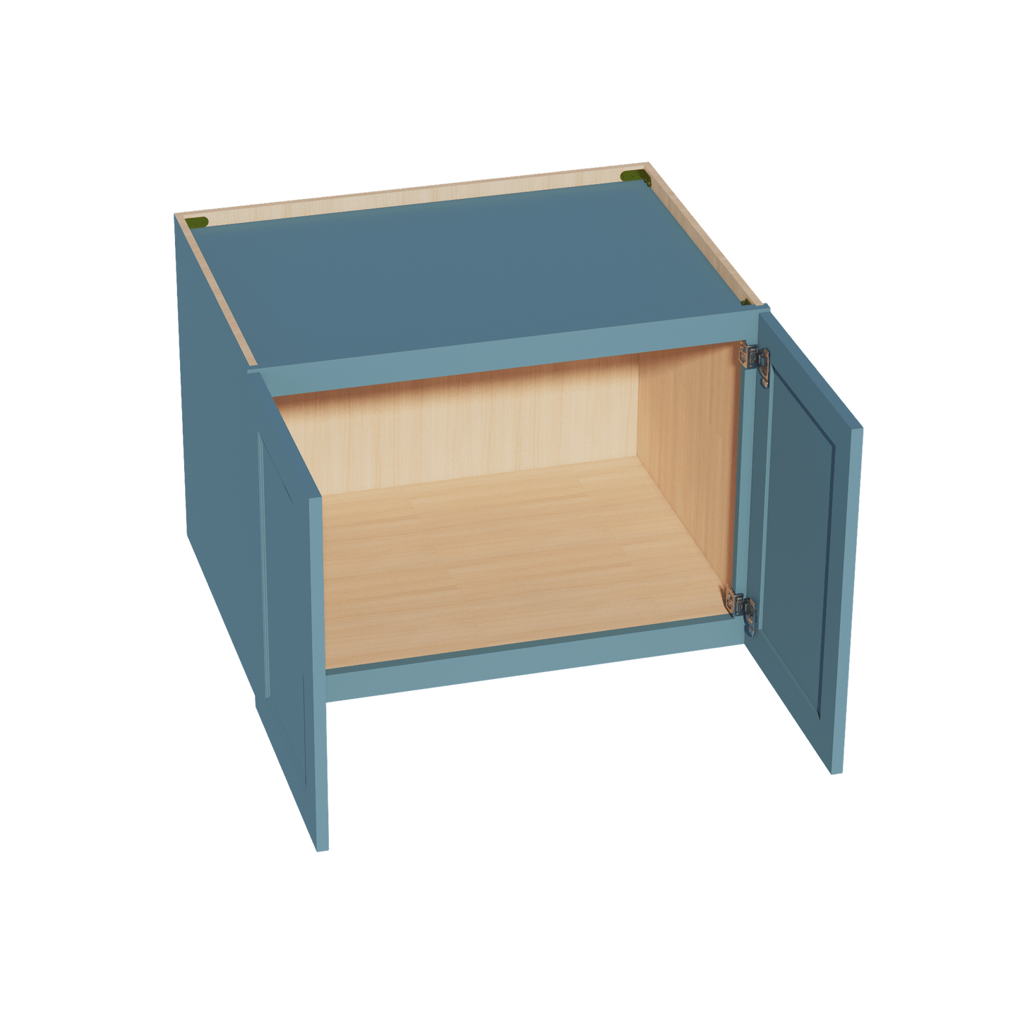 TG - W332424: Soft Green Shaker 33"W x 24"H x 24"D 2 Doors & 1 Shelf Standard Bridge Wall Cabinet - NextCabinets