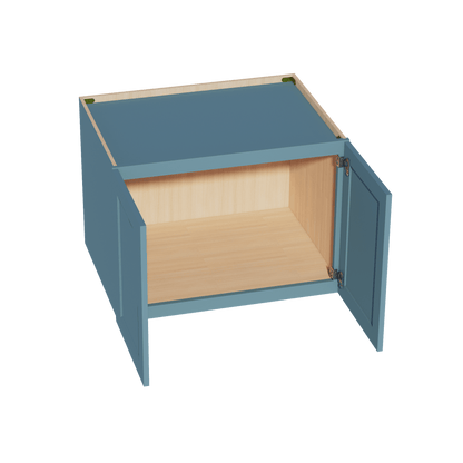 TG - W332424: Soft Green Shaker 33"W x 24"H x 24"D 2 Doors & 1 Shelf Standard Bridge Wall Cabinet - NextCabinets