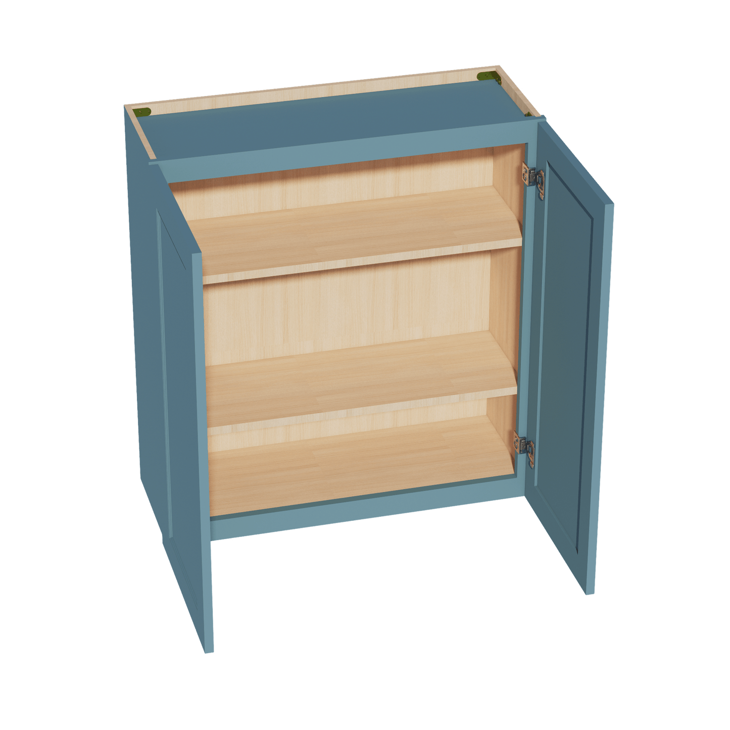 TG - W3336: Soft Green Shaker 33"W x 36"H 2 Doors & 2 Shelves Standard Wall Cabinet - NextCabinets