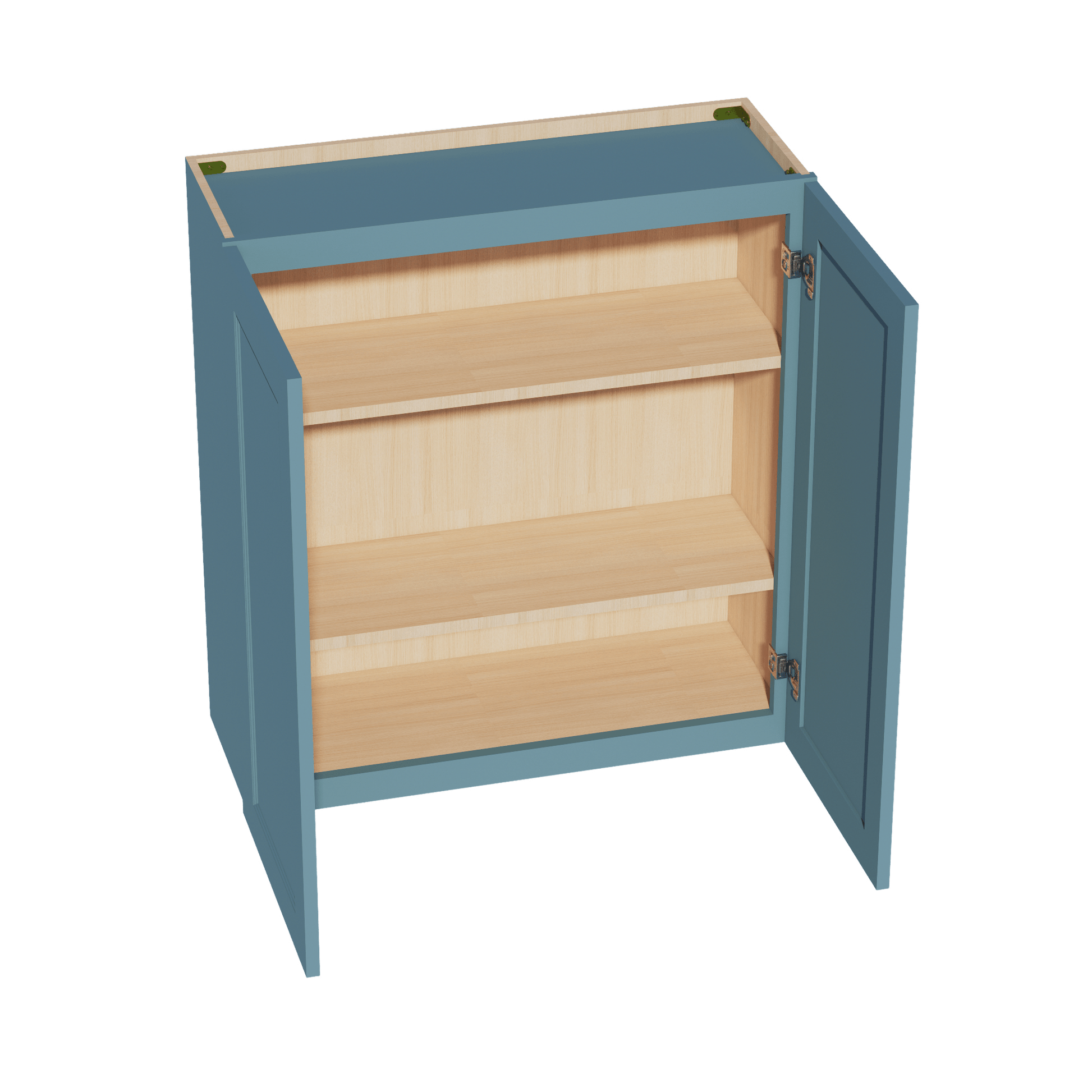 TG - W3336: Soft Green Shaker 33"W x 36"H 2 Doors & 2 Shelves Standard Wall Cabinet - NextCabinets