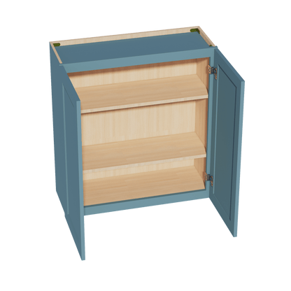TG - W3336: Soft Green Shaker 33"W x 36"H 2 Doors & 2 Shelves Standard Wall Cabinet - NextCabinets