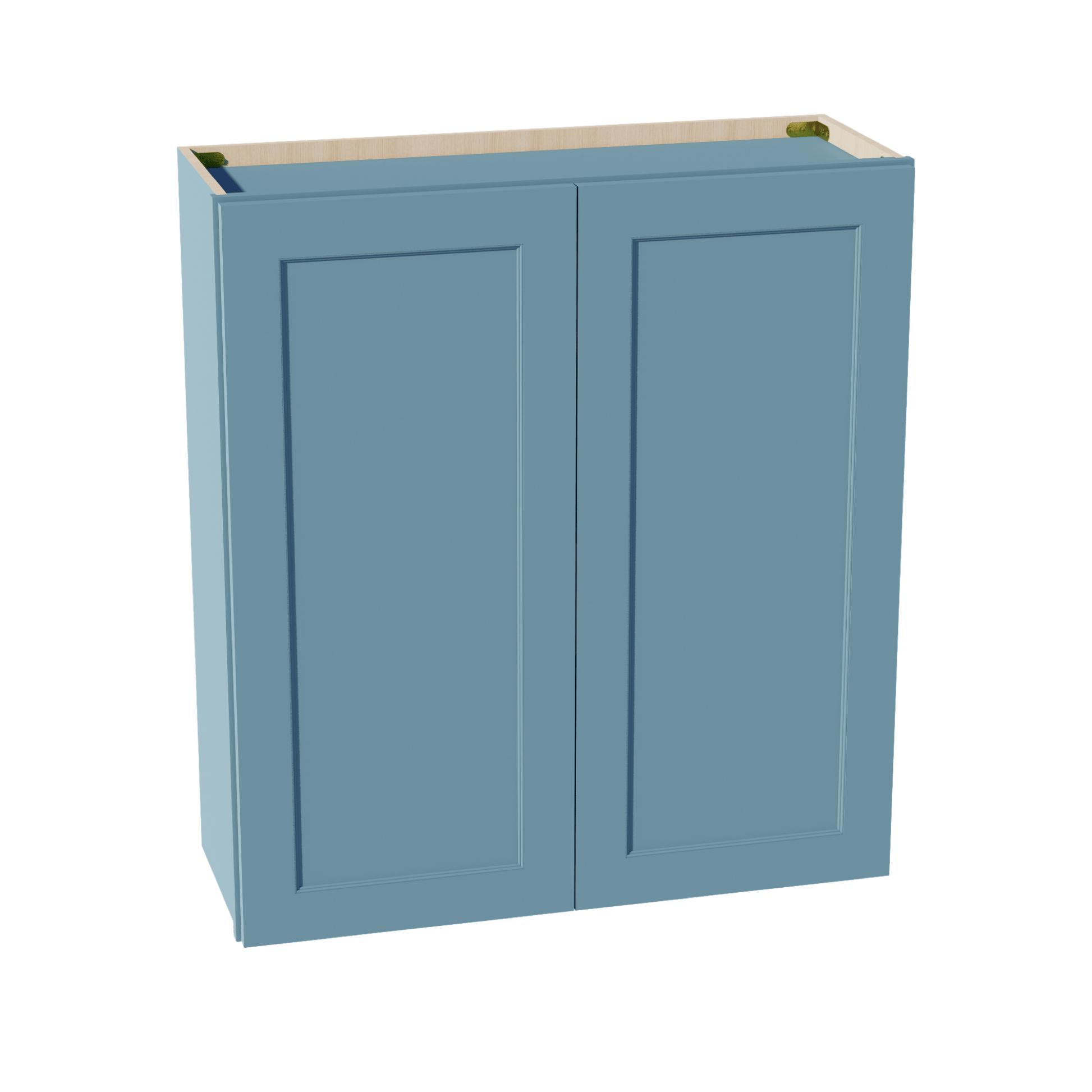 TG - W3336: Soft Green Shaker 33"W x 36"H 2 Doors & 2 Shelves Standard Wall Cabinet - NextCabinets