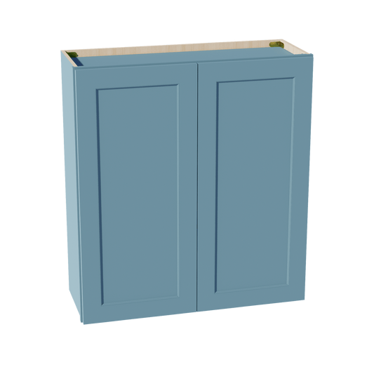 TG - W3336: Soft Green Shaker 33"W x 36"H 2 Doors & 2 Shelves Standard Wall Cabinet - NextCabinets