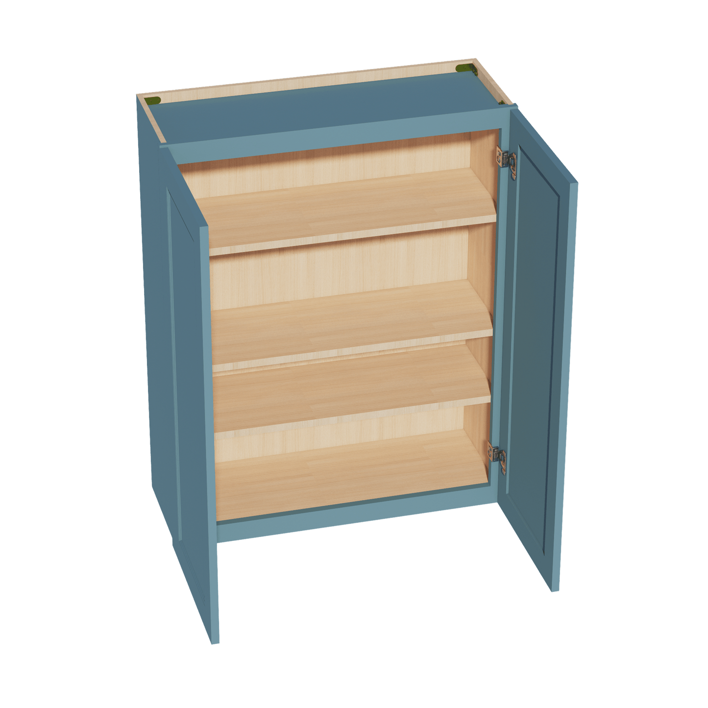 TG - W3342: Soft Green Shaker 33"W x 42"H 2 Doors & 3 Shelves Standard Wall Cabinet - NextCabinets