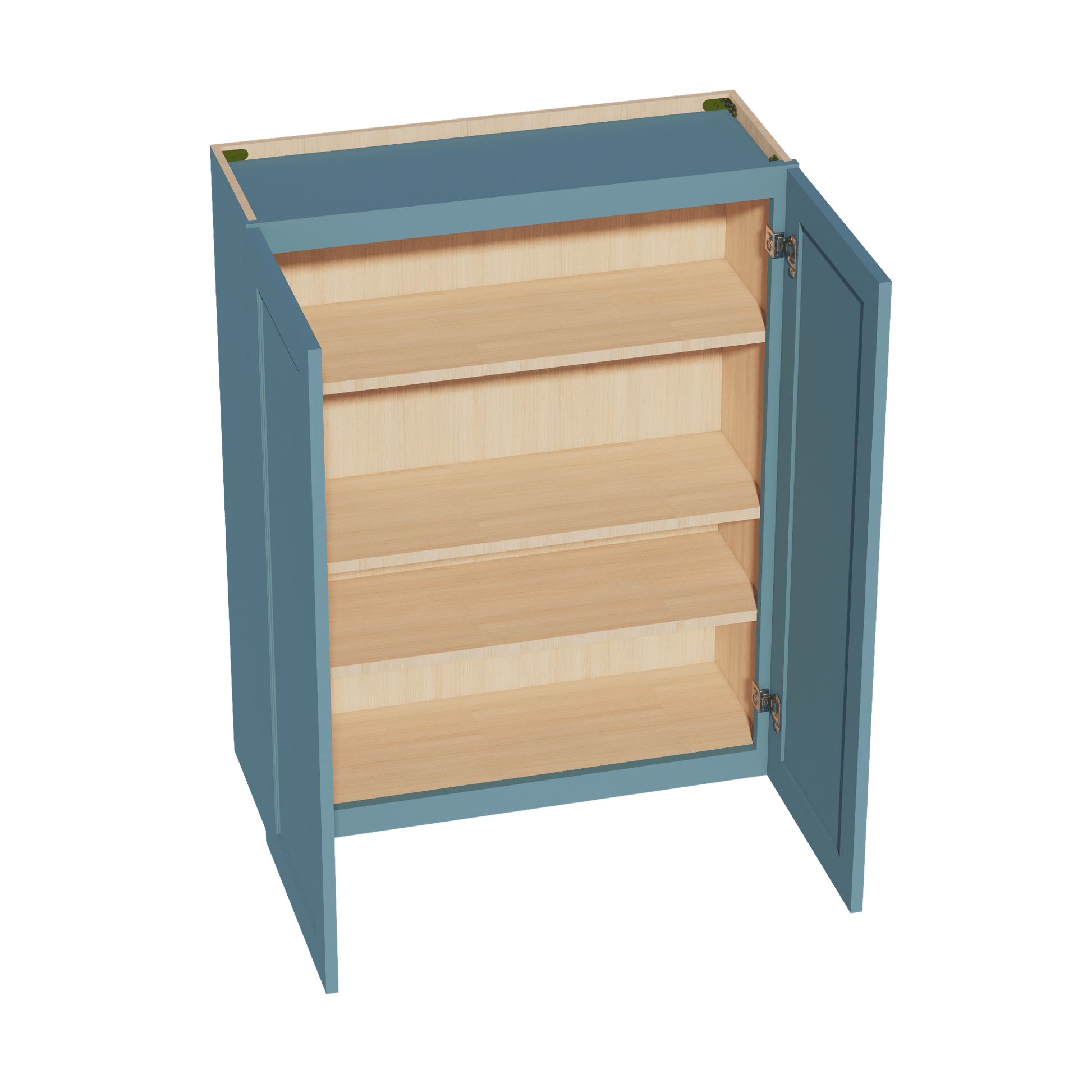 TG - W3342: Soft Green Shaker 33"W x 42"H 2 Doors & 3 Shelves Standard Wall Cabinet - NextCabinets