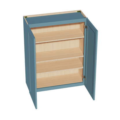 TG - W3342: Soft Green Shaker 33"W x 42"H 2 Doors & 3 Shelves Standard Wall Cabinet - NextCabinets