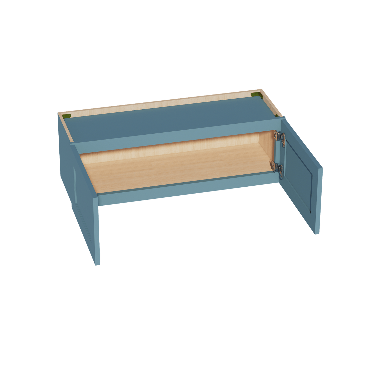 TG - W3612: Soft Green Shaker 36"W x 12"H 2 Doors Standard Wall Bridge Cabinet - NextCabinets