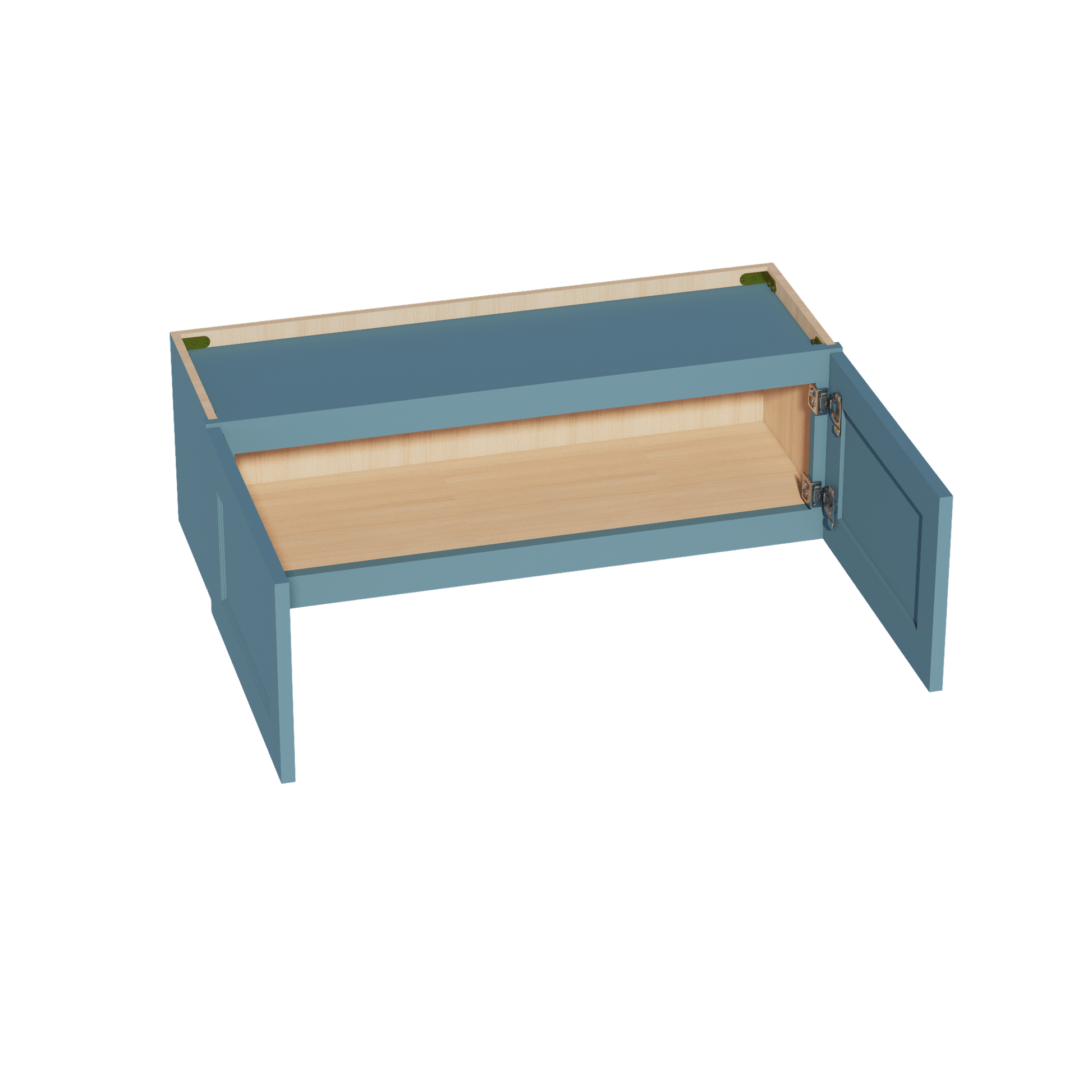 TG - W3612: Soft Green Shaker 36"W x 12"H 2 Doors Standard Wall Bridge Cabinet - NextCabinets