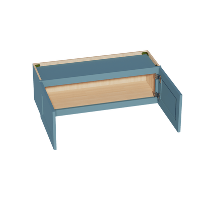 TG - W3612: Soft Green Shaker 36"W x 12"H 2 Doors Standard Wall Bridge Cabinet - NextCabinets