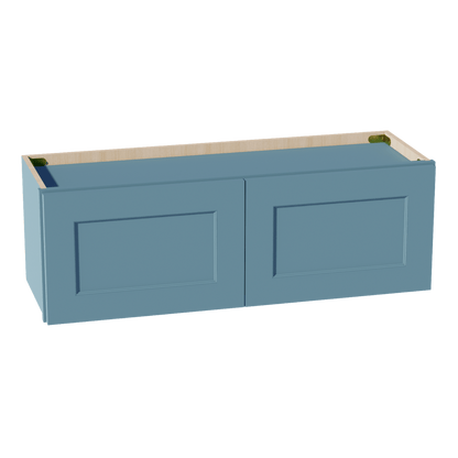 TG - W3612: Soft Green Shaker 36"W x 12"H 2 Doors Standard Wall Bridge Cabinet - NextCabinets