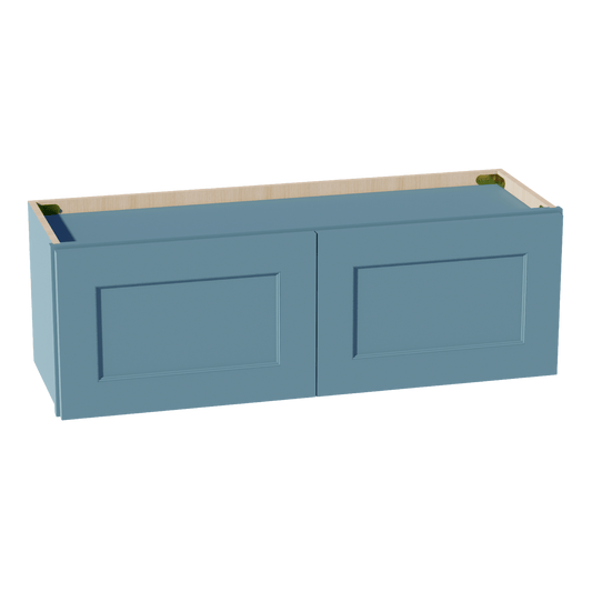 TG - W3612: Soft Green Shaker 36"W x 12"H 2 Doors Standard Wall Bridge Cabinet - NextCabinets