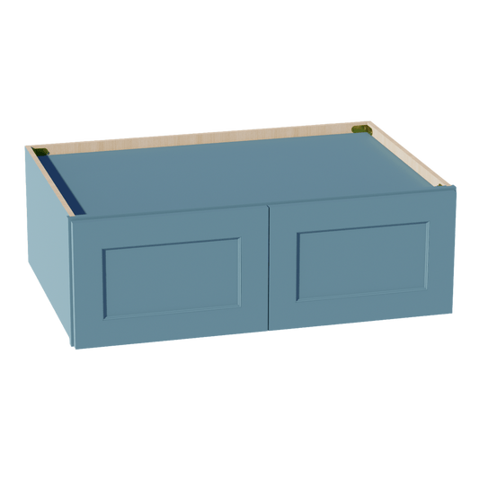 TG - W361224: Soft Green Shaker 36"W x 12"H x 24"D 2 Doors Standard Bridge Wall Cabinet - NextCabinets