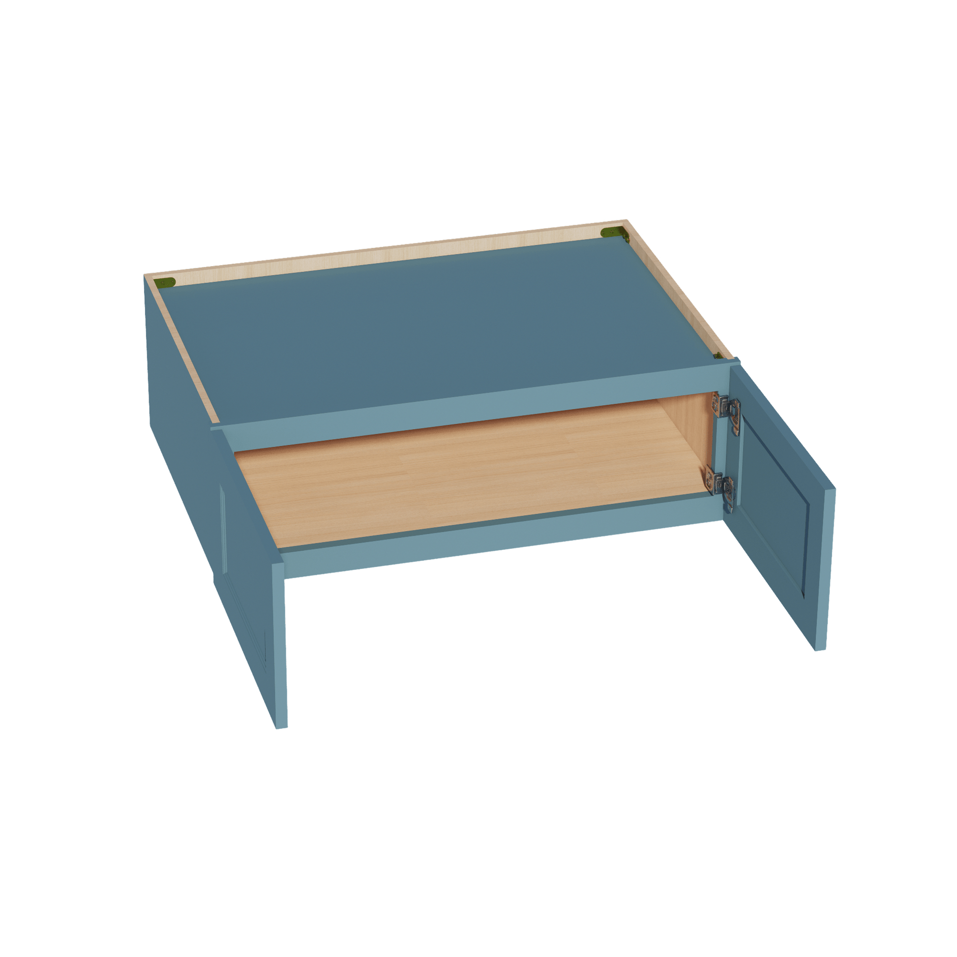 TG - W361224: Soft Green Shaker 36"W x 12"H x 24"D 2 Doors Standard Bridge Wall Cabinet - NextCabinets