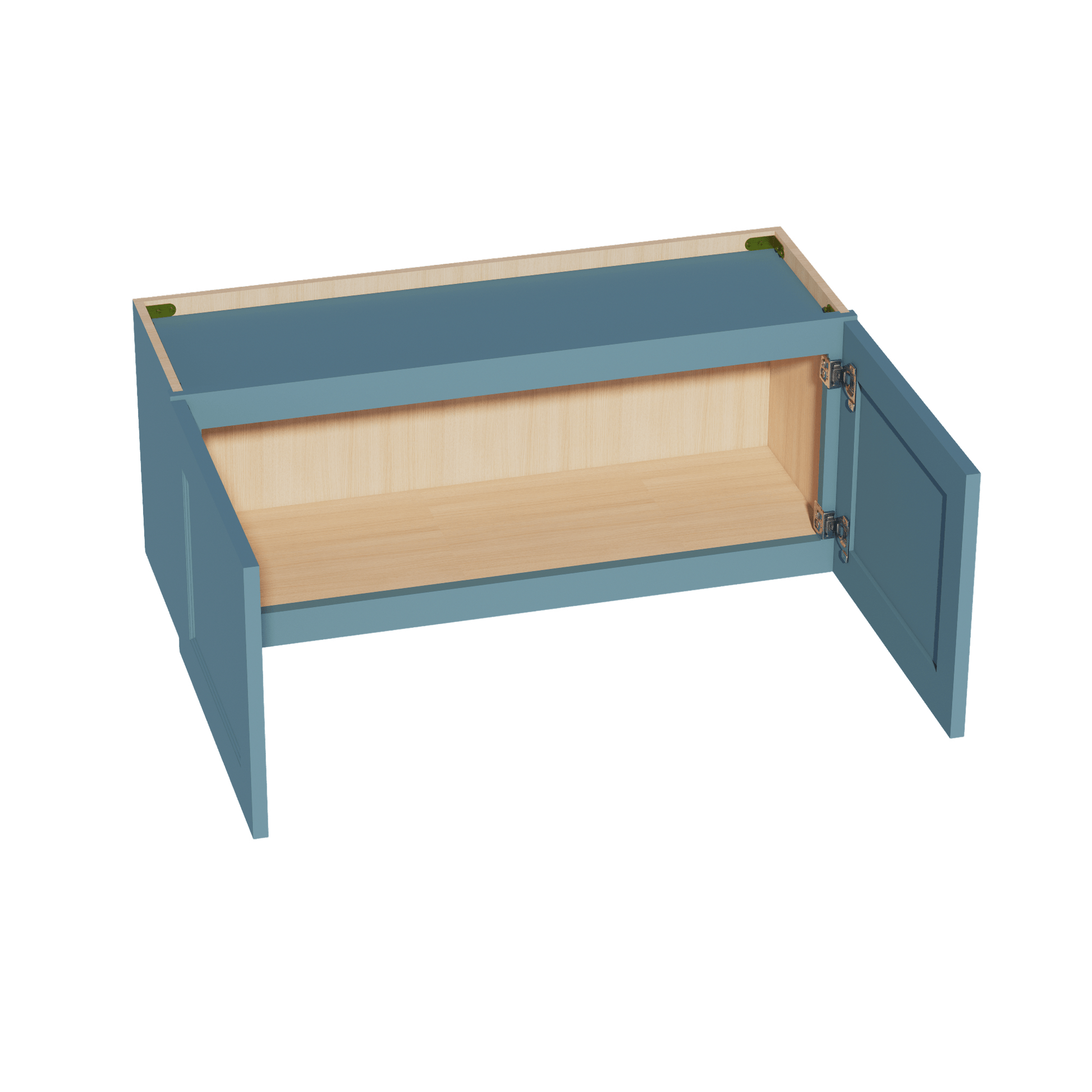 TG - W3615: Soft Green Shaker 36"W x 15"H 2 Doors Standard Wall Bridge Cabinet - NextCabinets