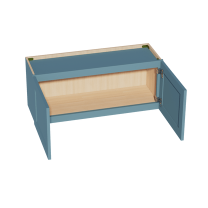 TG - W3615: Soft Green Shaker 36"W x 15"H 2 Doors Standard Wall Bridge Cabinet - NextCabinets