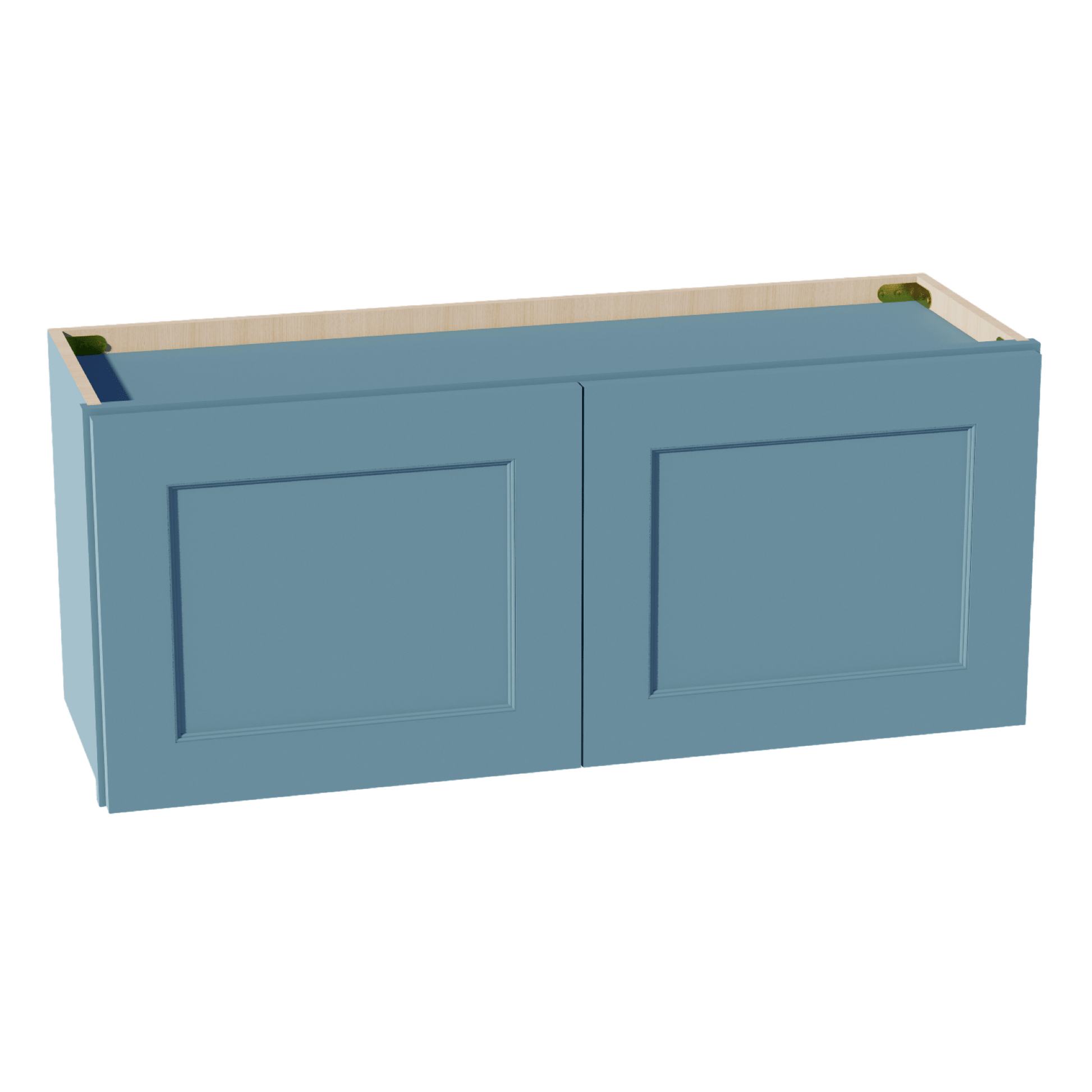 TG - W3615: Soft Green Shaker 36"W x 15"H 2 Doors Standard Wall Bridge Cabinet - NextCabinets