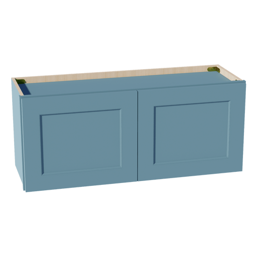 TG - W3615: Soft Green Shaker 36"W x 15"H 2 Doors Standard Wall Bridge Cabinet - NextCabinets