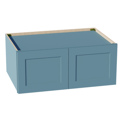 TG - W361524: Soft Green Shaker 36"W x 15"H x 24"D 2 Doors Standard Bridge Wall Cabinet - NextCabinets