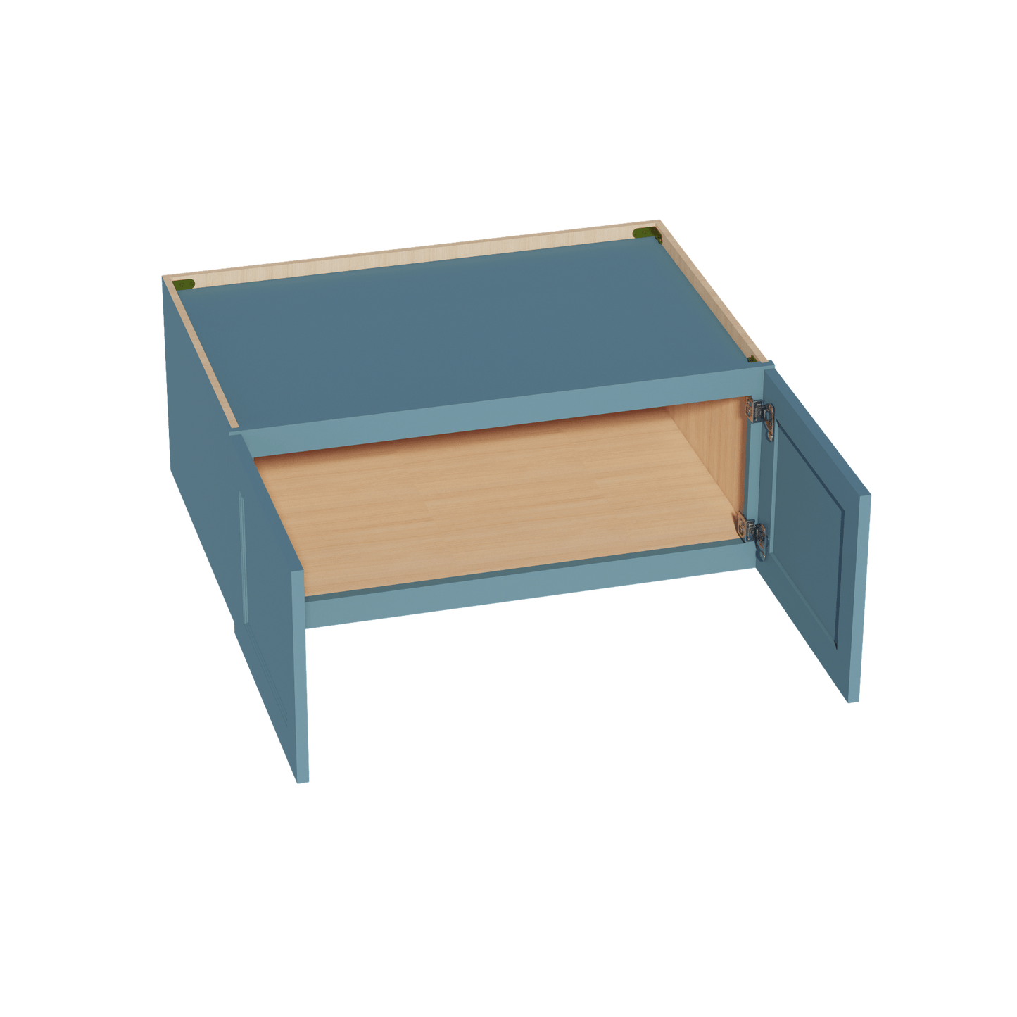 TG - W361524: Soft Green Shaker 36"W x 15"H x 24"D 2 Doors Standard Bridge Wall Cabinet - NextCabinets