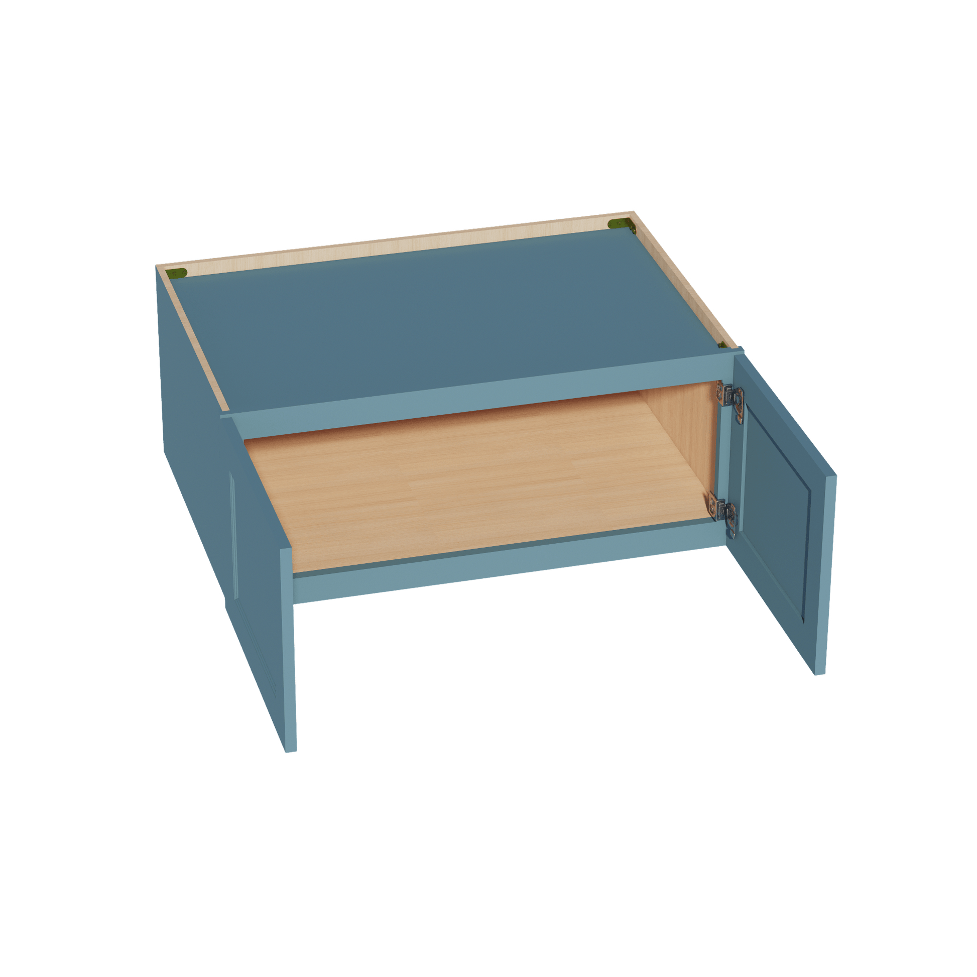 TG - W361524: Soft Green Shaker 36"W x 15"H x 24"D 2 Doors Standard Bridge Wall Cabinet - NextCabinets