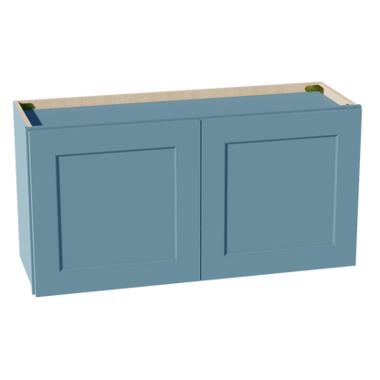 TG - W3618: Soft Green Shaker 36"W x 18"H 2 Doors Standard Wall Bridge Cabinet - NextCabinets