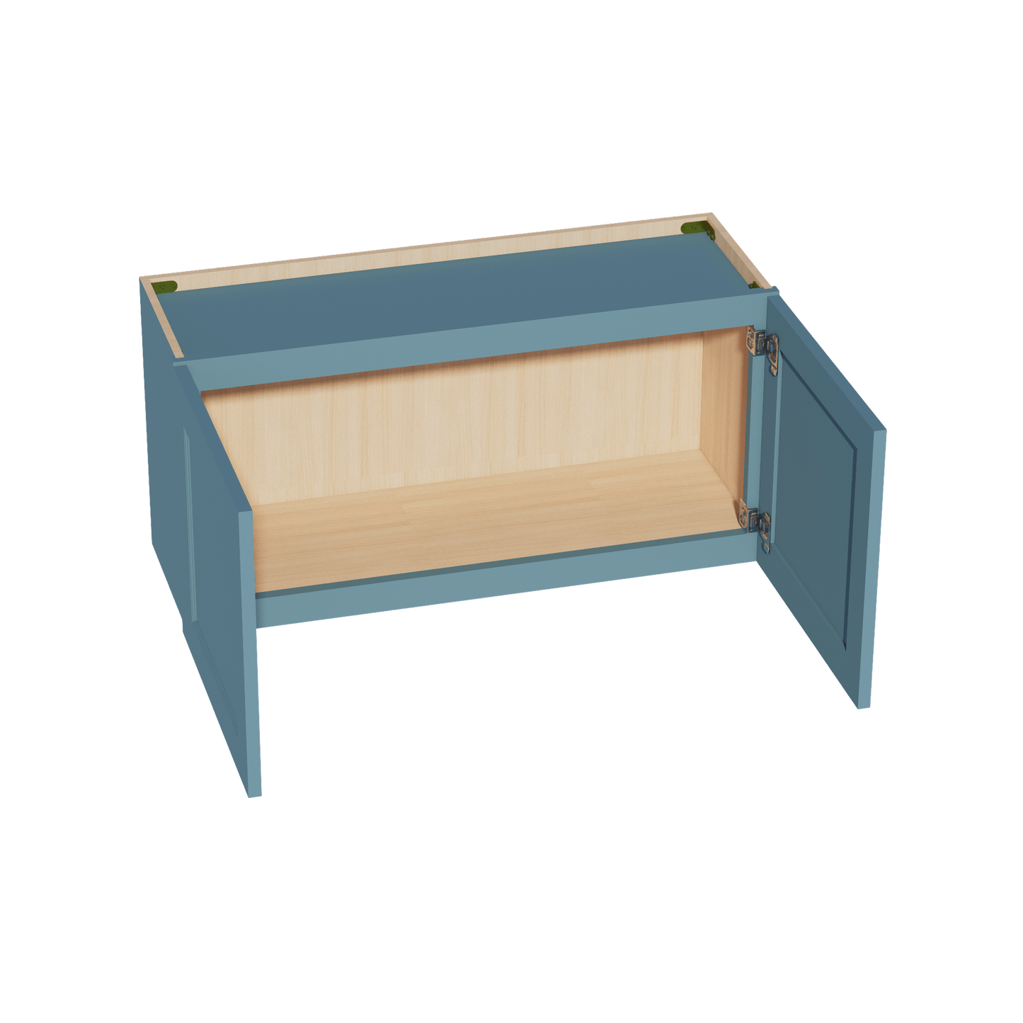 TG - W3618: Soft Green Shaker 36"W x 18"H 2 Doors Standard Wall Bridge Cabinet - NextCabinets